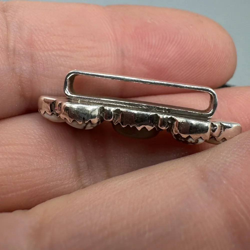 ⌚Chocolate Moonstone & Wild Horse Sterling Silver 925 Watch Band Charm iWatch